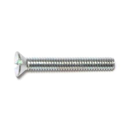 Midwest Fastener #8-32 x 1-1/4 in Slotted Flat Machine Screw, Zinc Plated Steel, 36 PK 61745